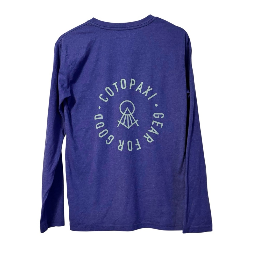 Cotopaxi Organic Cotton Long Sleeve Tee Heather Blue Women’s Size Small Gorpcore